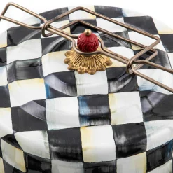 Courtly Check Enamel Cake Carrier|MacKenzie-Childs Discount