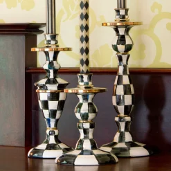 Courtly Check Enamel Candlestick - Small|MacKenzie-Childs Hot
