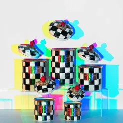 Courtly Check Enamel Canister - Demi|MacKenzie-Childs Online