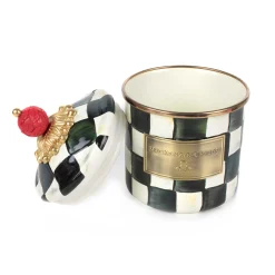 Courtly Check Enamel Canister - Demi|MacKenzie-Childs Online