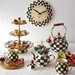 Courtly Check Enamel Clock|MacKenzie-Childs