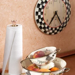 Courtly Check Enamel Clock|MacKenzie-Childs
