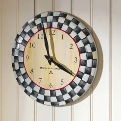 Courtly Check Enamel Clock|MacKenzie-Childs