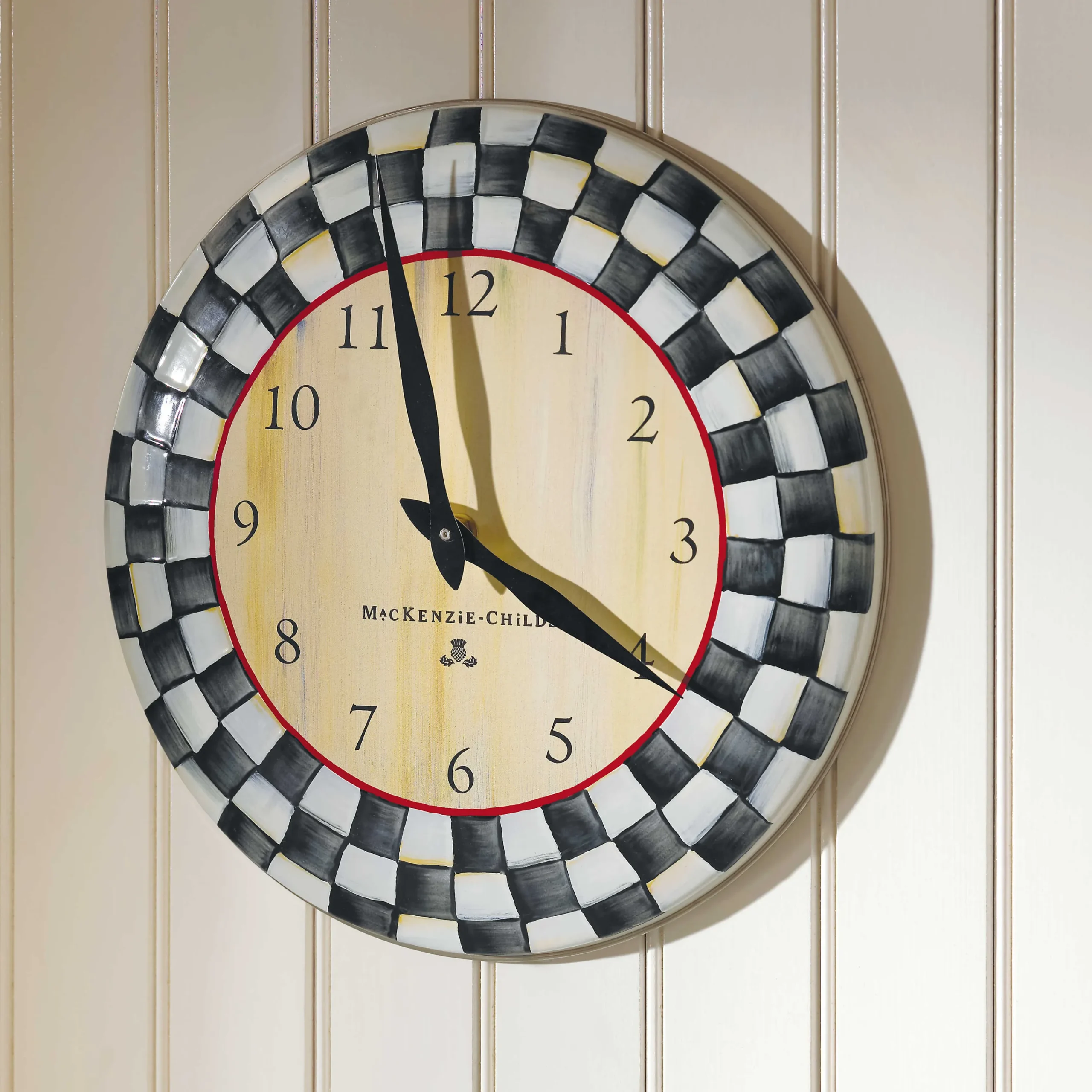 Courtly Check Enamel Clock|MacKenzie-Childs