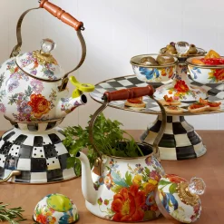 Courtly Check Enamel Colander - Large|MacKenzie-Childs Clearance