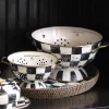 Courtly Check Enamel Colander - Small|MacKenzie-Childs Clearance