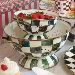 Courtly Check Enamel Colander - Small|MacKenzie-Childs Clearance