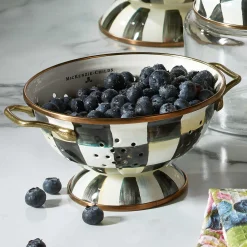 Courtly Check Enamel Colander - Small|MacKenzie-Childs Clearance