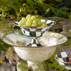 Courtly Check Enamel Compote - Small|MacKenzie-Childs New