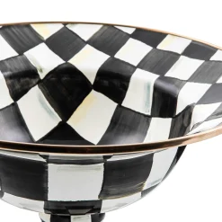 Courtly Check Enamel Compote - Large|MacKenzie-Childs Outlet
