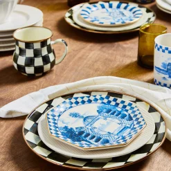 Courtly Check Enamel Dinner Plate|MacKenzie-Childs New