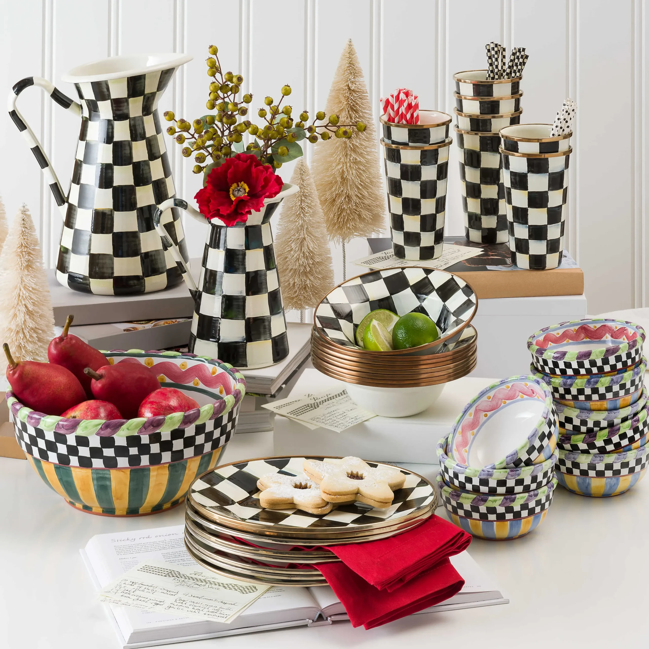 Courtly Check Enamel Dinner Plate|MacKenzie-Childs New
