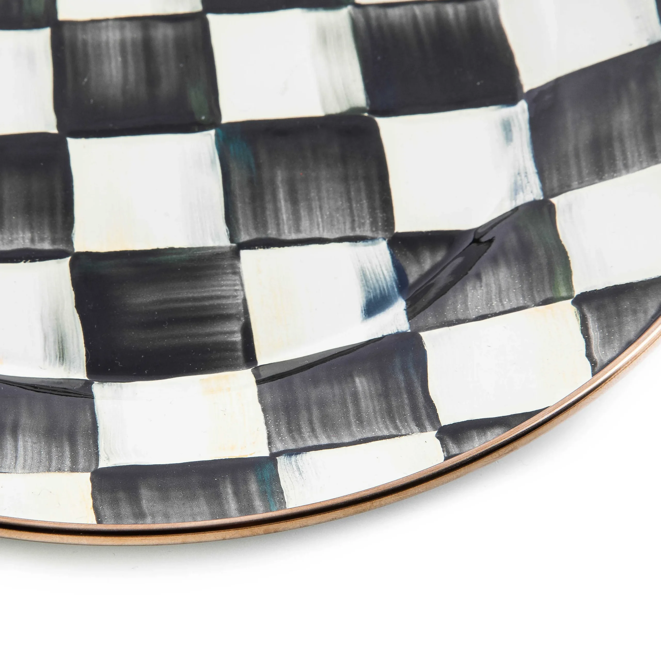 Courtly Check Enamel Dinner Plate|MacKenzie-Childs New