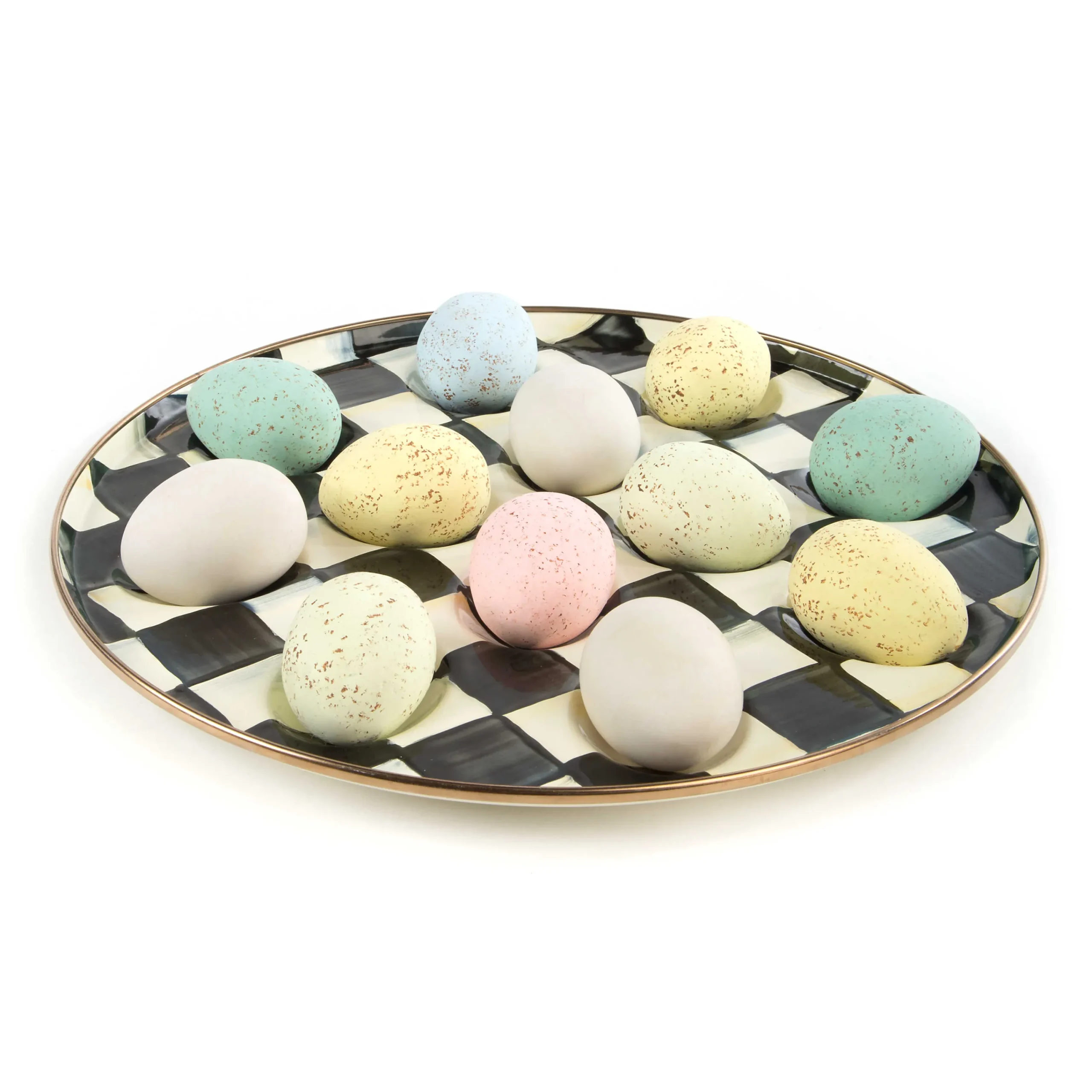 Courtly Check Enamel Egg Plate|MacKenzie-Childs New