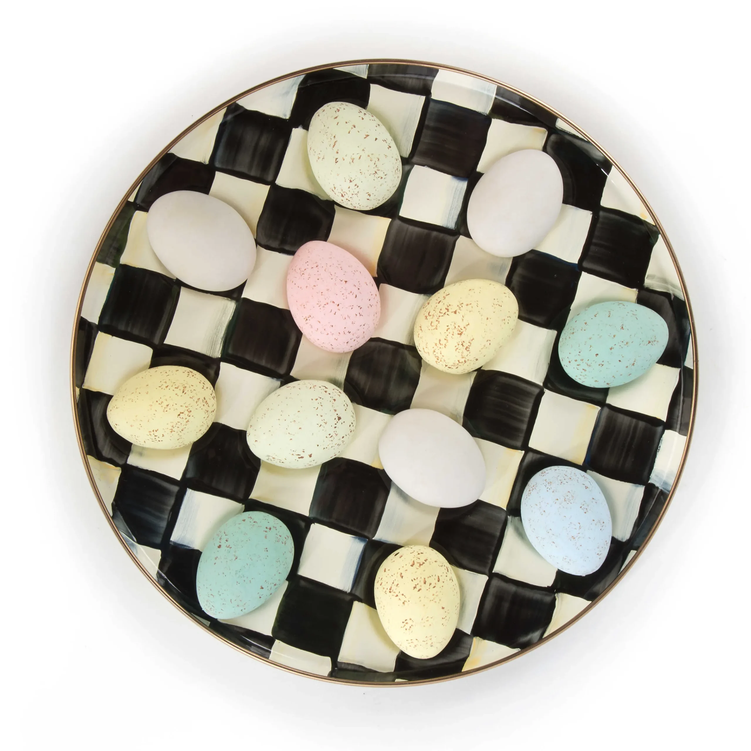Courtly Check Enamel Egg Plate|MacKenzie-Childs New