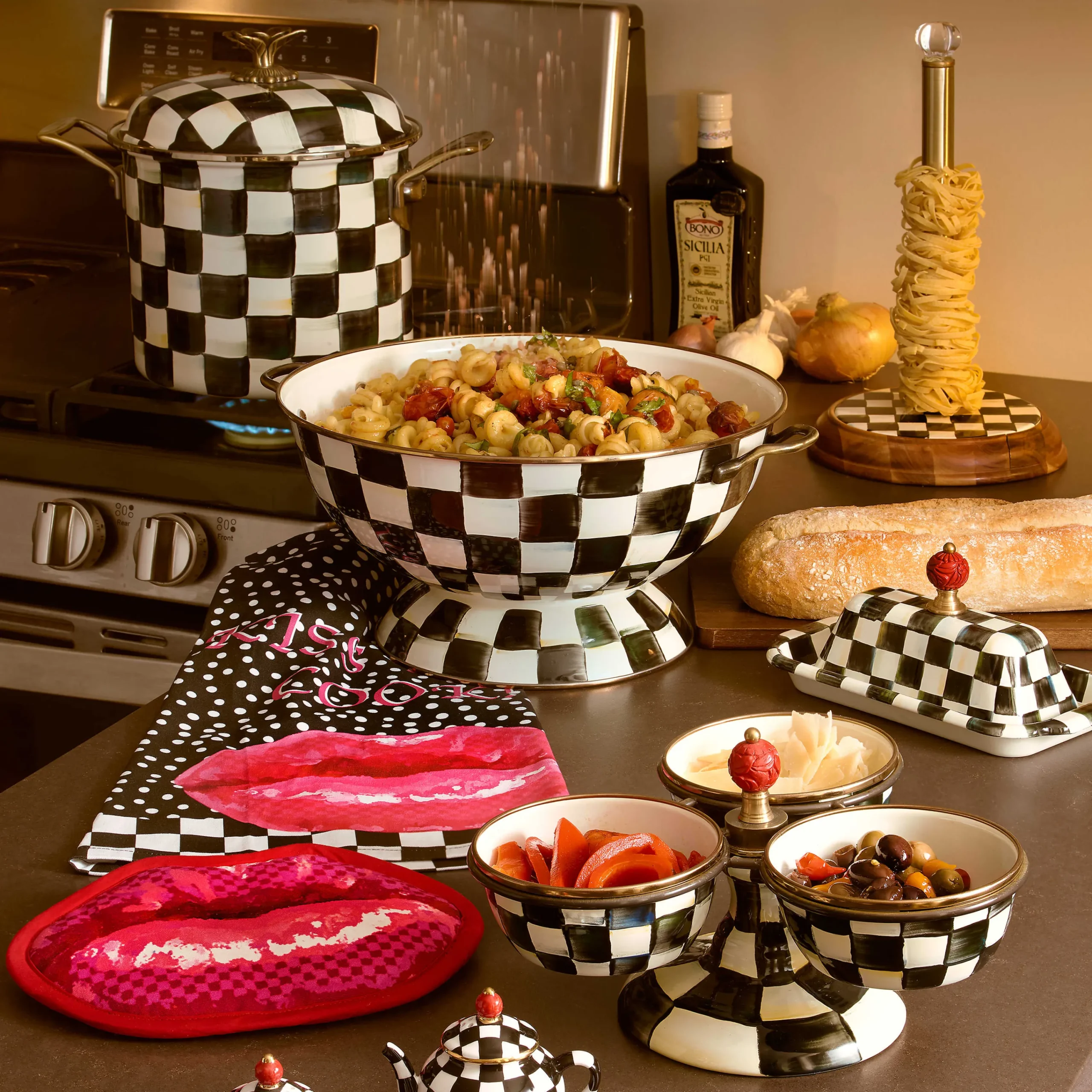 Courtly Check Enamel Everything Bowl|MacKenzie-Childs Discount