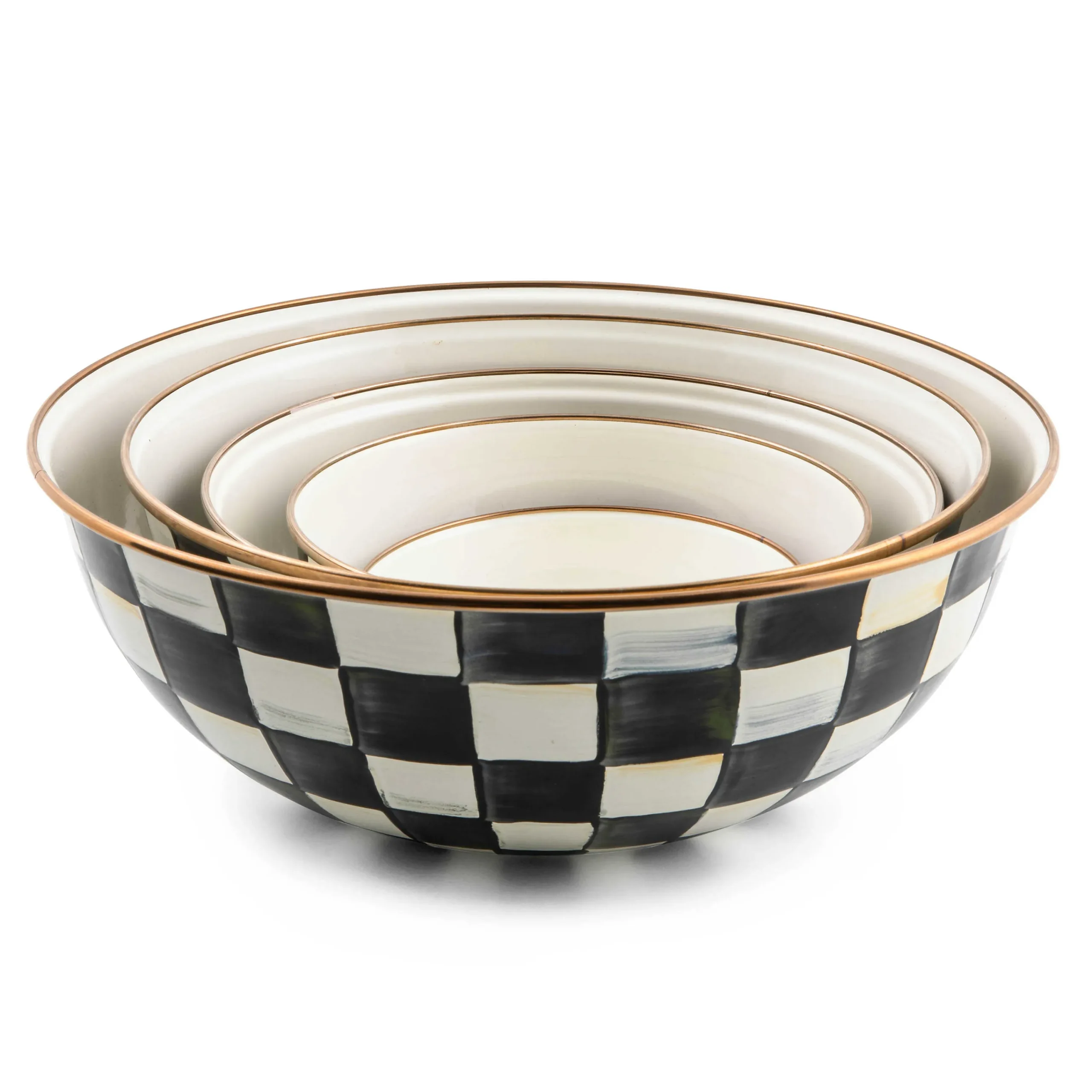 Courtly Check Enamel Everyday Bowl - Medium|MacKenzie-Childs Sale