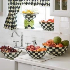 Courtly Check Enamel Everyday Bowl - Large|MacKenzie-Childs