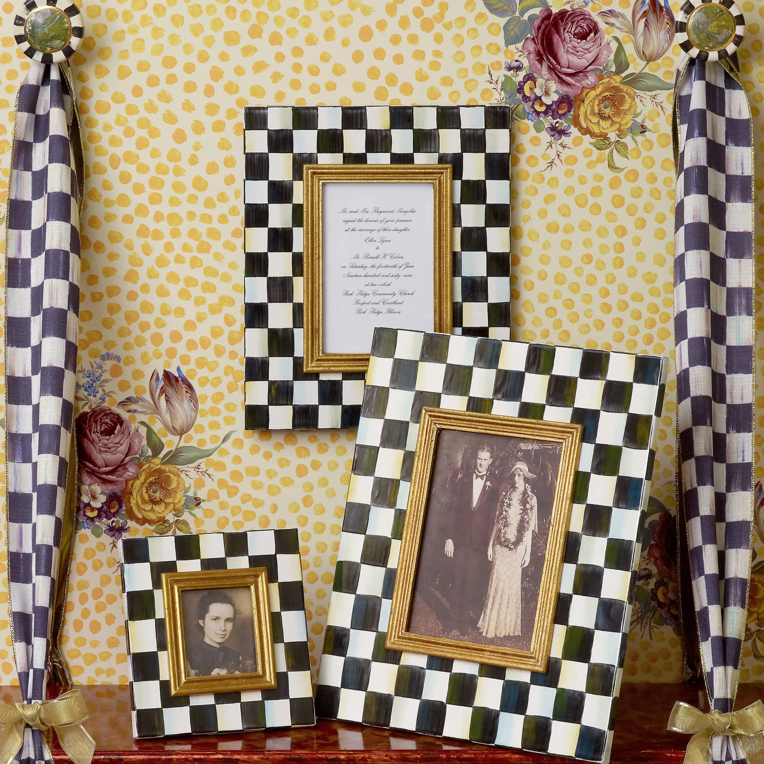 Courtly Check Enamel Frame - 2.5" X 3"|MacKenzie-Childs Outlet