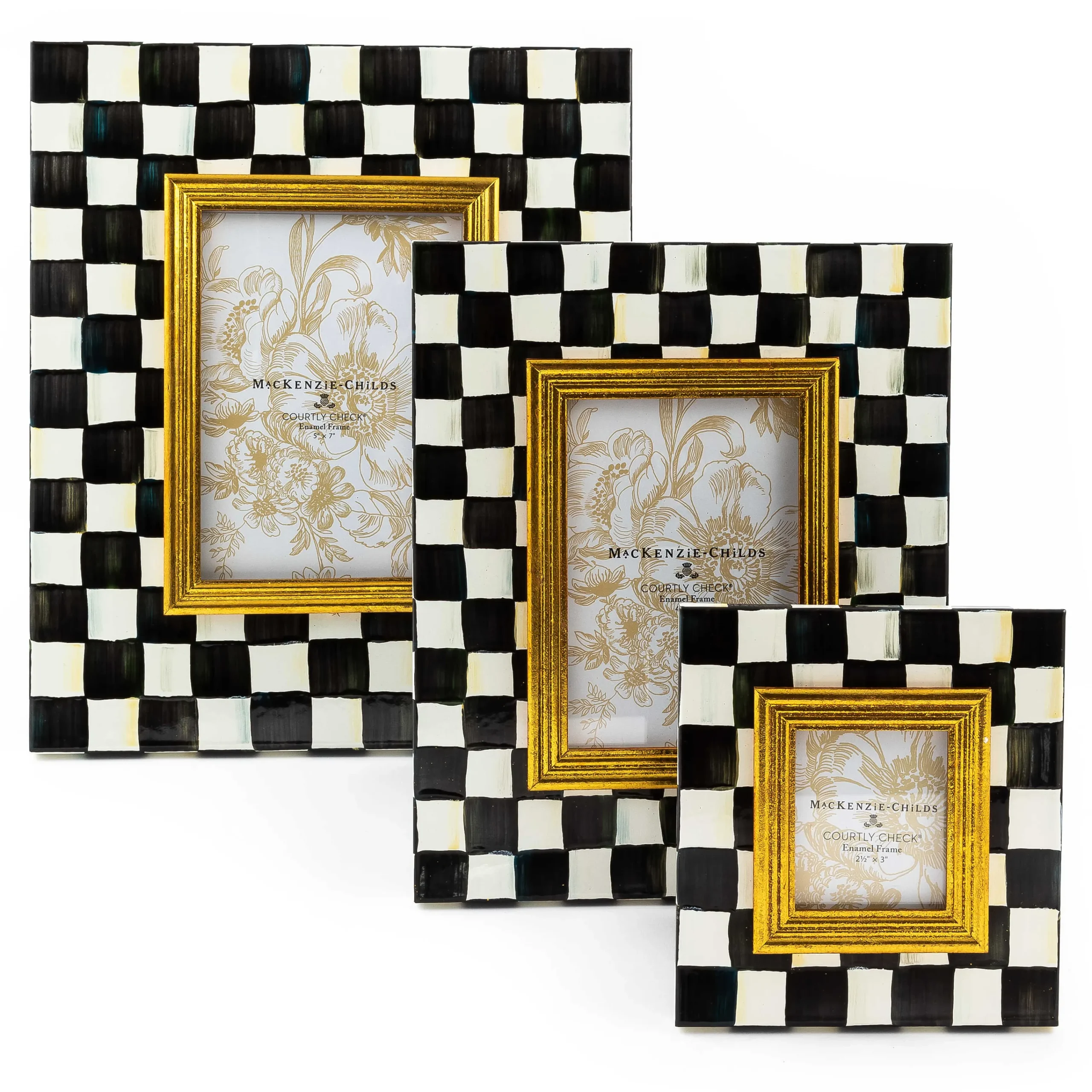 Courtly Check Enamel Frame - 2.5" X 3"|MacKenzie-Childs Outlet