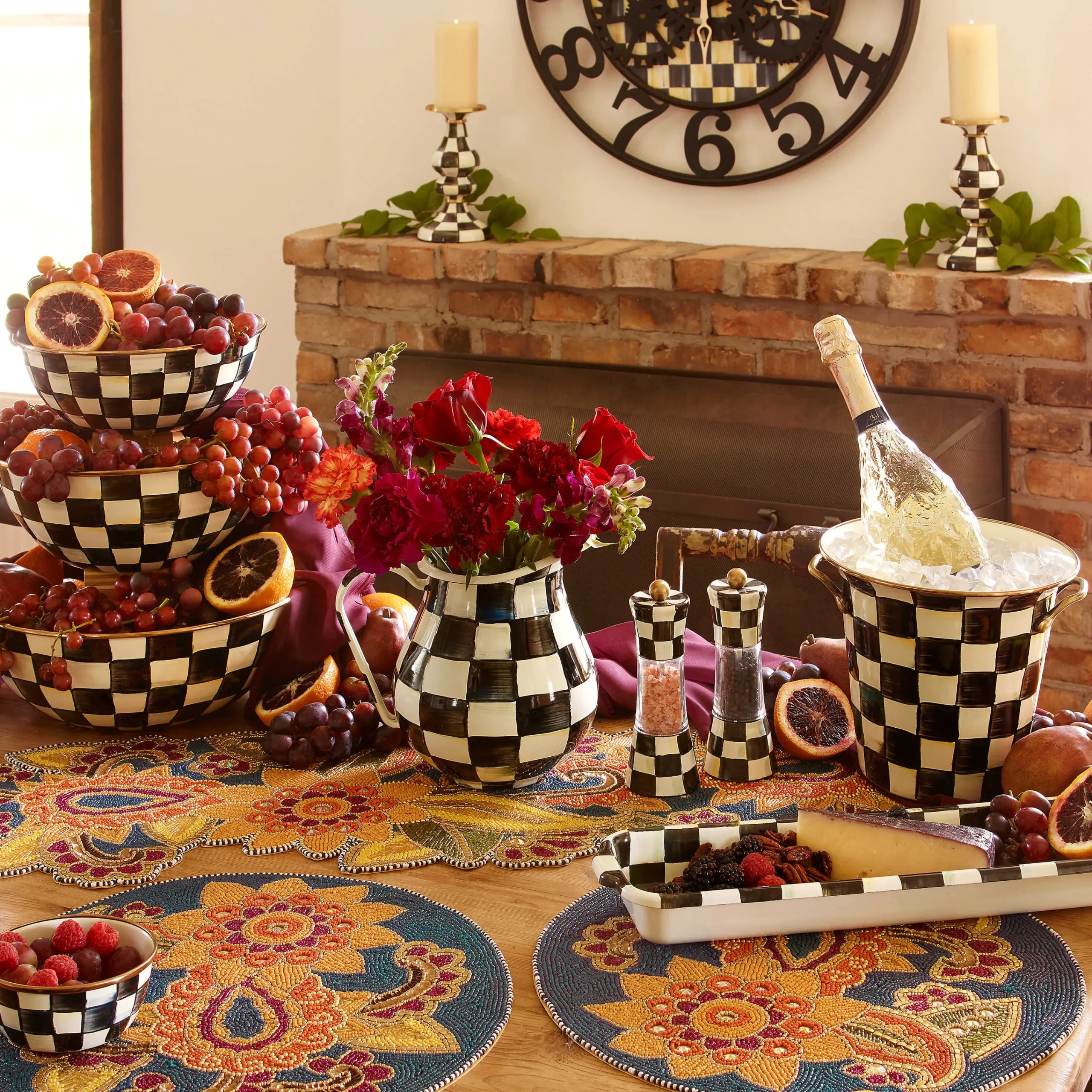 Courtly Check Enamel Grinder|MacKenzie-Childs