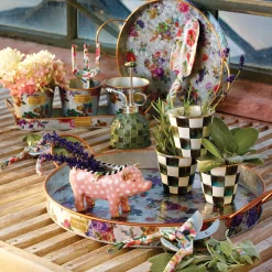 Courtly Check Enamel Herb Pots - Set Of 3|MacKenzie-Childs Best