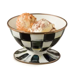 Courtly Check Enamel Ice Cream Dish|MacKenzie-Childs Clearance