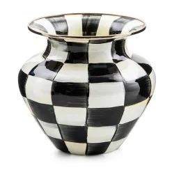 Courtly Check Enamel Large Vase - Red Bow|MacKenzie-Childs Hot