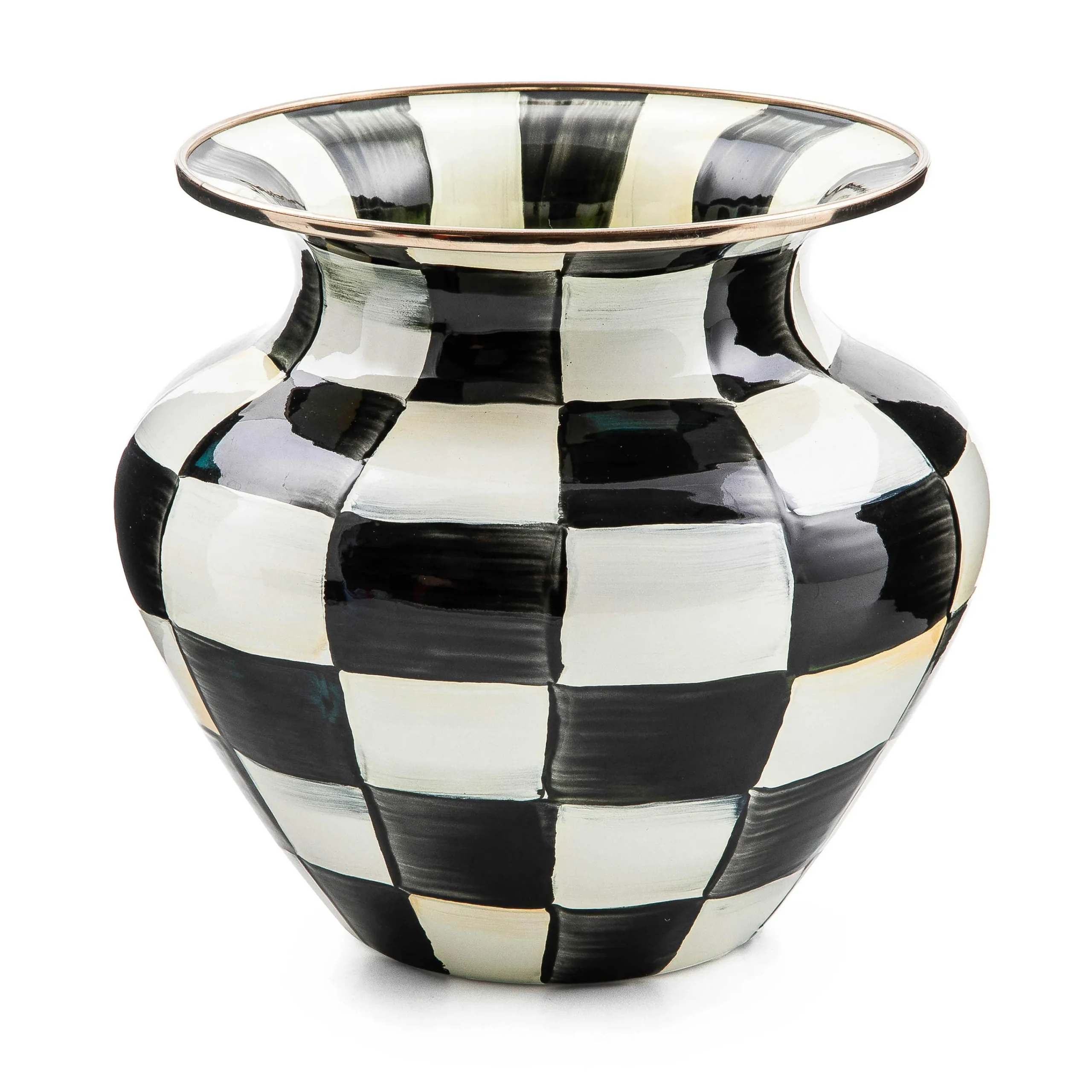 Courtly Check Enamel Large Vase - Red Bow|MacKenzie-Childs Hot
