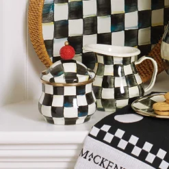 Courtly Check Enamel Lidded Sugar Bowl|MacKenzie-Childs Discount