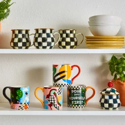 Courtly Check Enamel Lidded Sugar Bowl|MacKenzie-Childs Discount