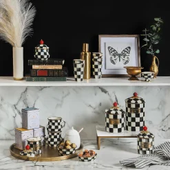 Courtly Check Enamel Lidded Sugar Bowl|MacKenzie-Childs Discount