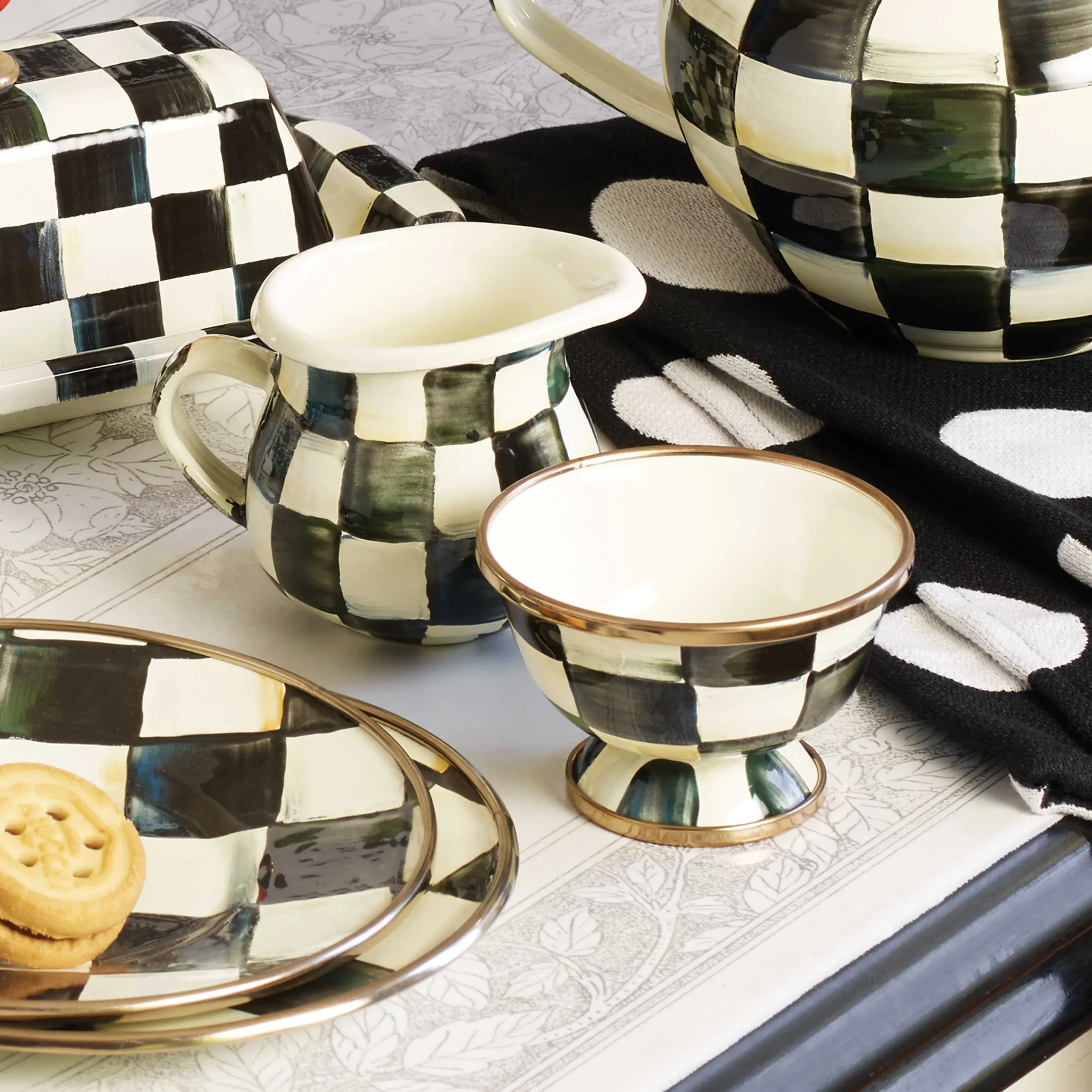 Courtly Check Enamel Little Creamer|MacKenzie-Childs Online