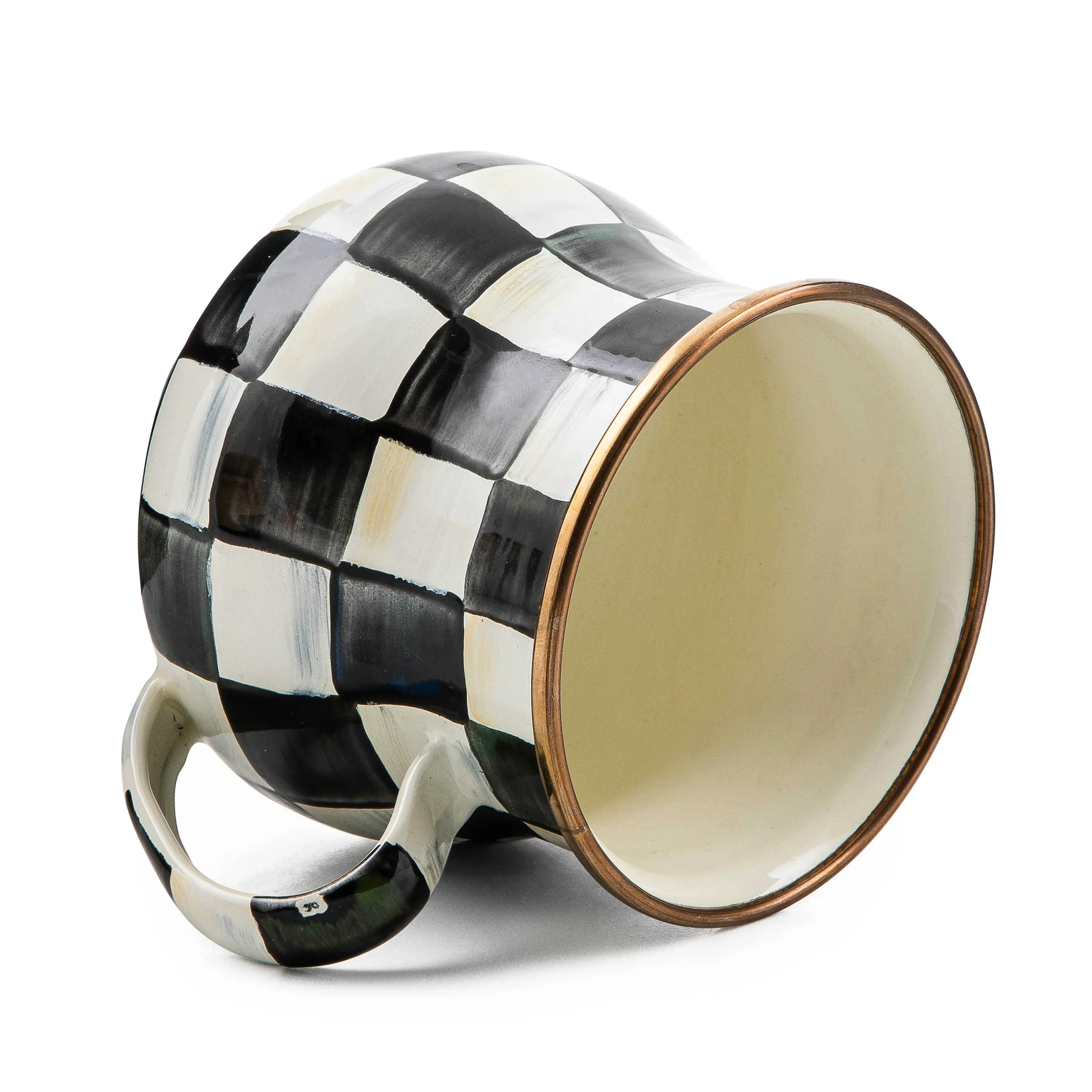 Courtly Check Enamel Mug|MacKenzie-Childs New