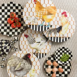 Courtly Check Enamel Napkin Rings - Set Of 4|MacKenzie-Childs Best