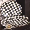 Courtly Check Enamel Oval Platter - Large|MacKenzie-Childs Sale