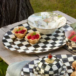 Courtly Check Enamel Oval Platter - Large|MacKenzie-Childs Sale