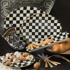 Courtly Check Enamel Oval Platter - Large|MacKenzie-Childs Sale
