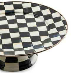 Courtly Check Enamel Pedestal Platter - Large|MacKenzie-Childs Sale