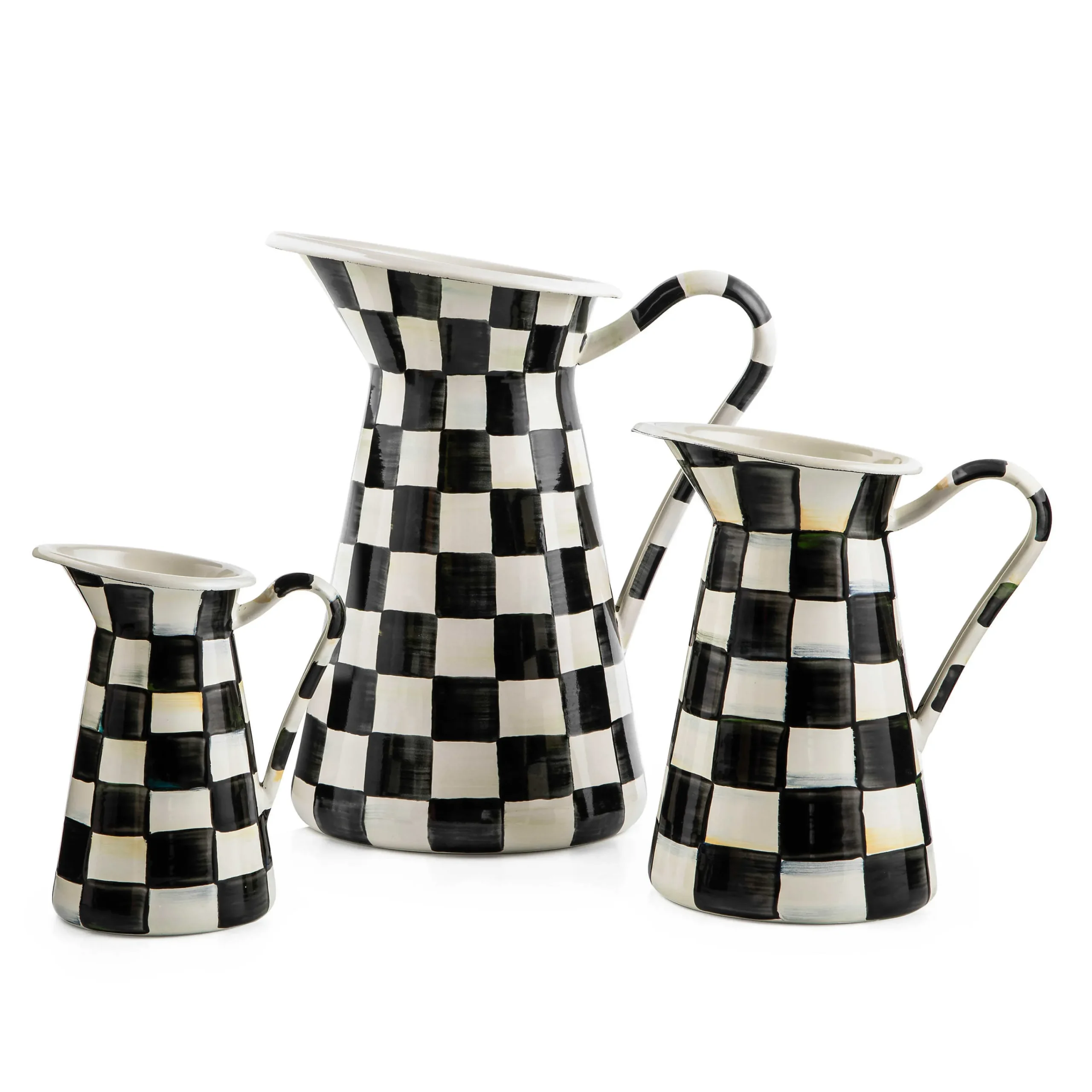 Courtly Check Enamel Practical Pitcher - Small|MacKenzie-Childs Online