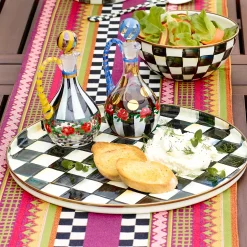 Courtly Check Enamel Round Tray|MacKenzie-Childs Outlet