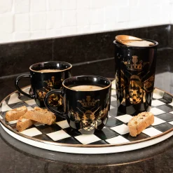 Courtly Check Enamel Round Tray|MacKenzie-Childs Outlet