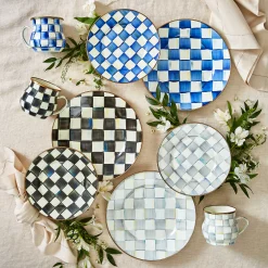 Courtly Check Enamel Salad/Dessert Plate|MacKenzie-Childs Online