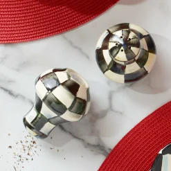 Courtly Check Enamel Salt & Pepper Shakers|MacKenzie-Childs Clearance