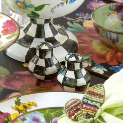 Courtly Check Enamel Salt & Pepper Shakers|MacKenzie-Childs Clearance