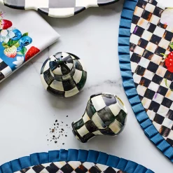 Courtly Check Enamel Salt & Pepper Shakers|MacKenzie-Childs Clearance