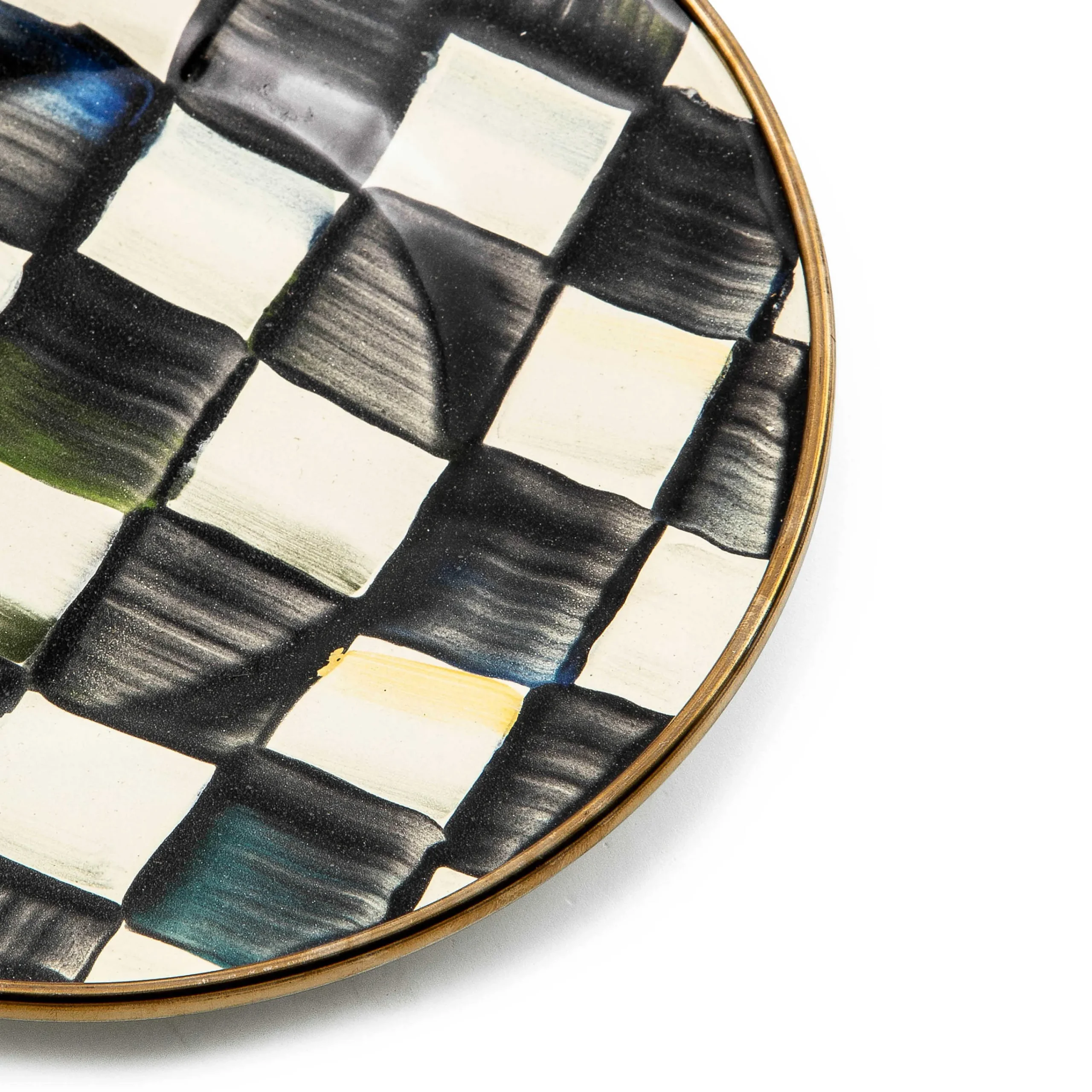 Courtly Check Enamel Saucer|MacKenzie-Childs
