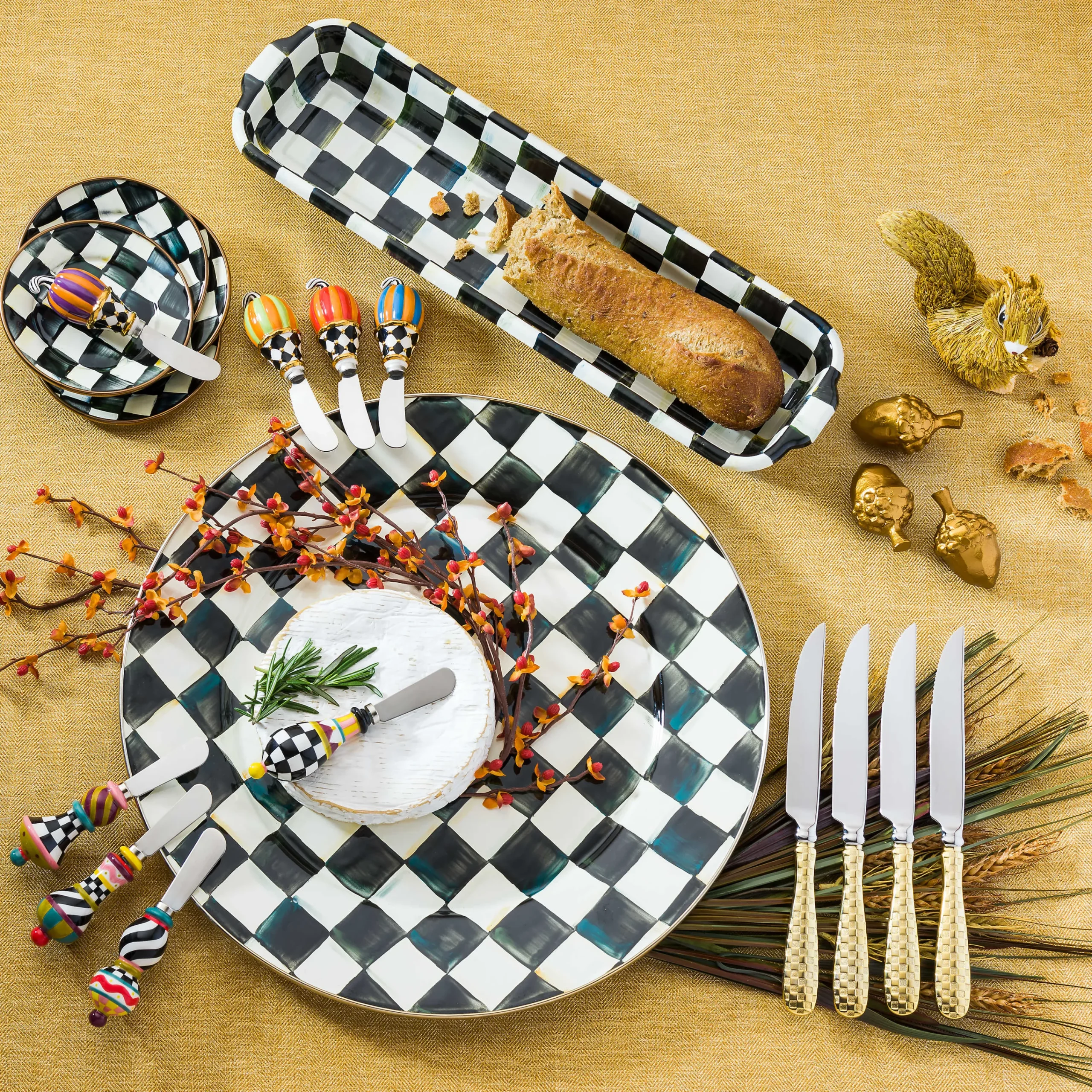 Courtly Check Enamel Serving Platter|MacKenzie-Childs New