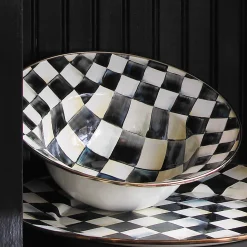 Courtly Check Enamel Serving Bowl|MacKenzie-Childs Discount
