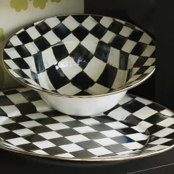 Courtly Check Enamel Serving Bowl|MacKenzie-Childs Discount